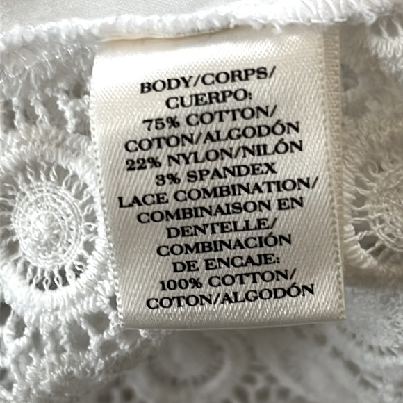 Ann Taylor Button Down Shirt Embellished Back White Size 0 - Picture 4 of 5